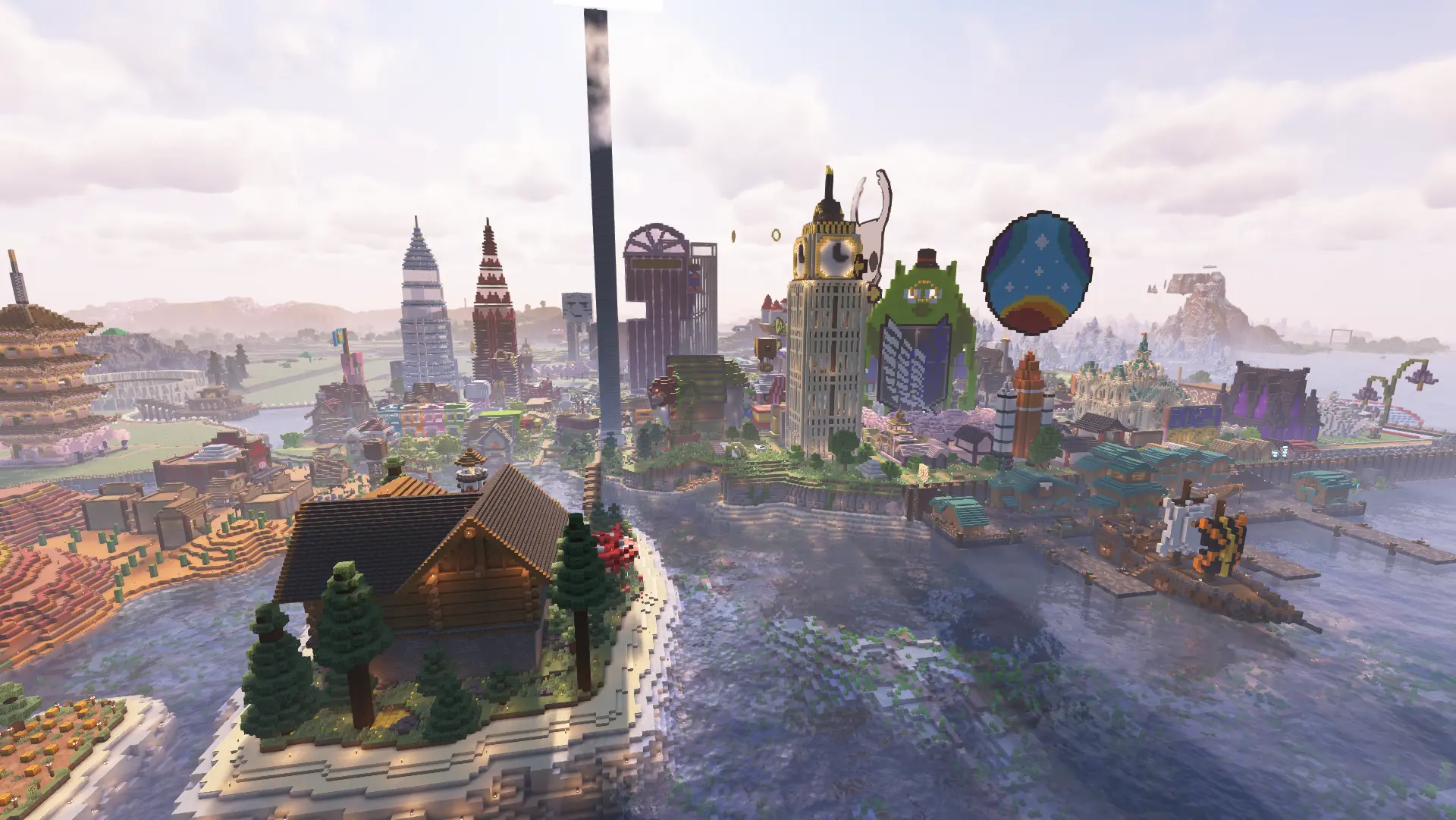 A zoomed out image of the entire Silly City of MarkCraft