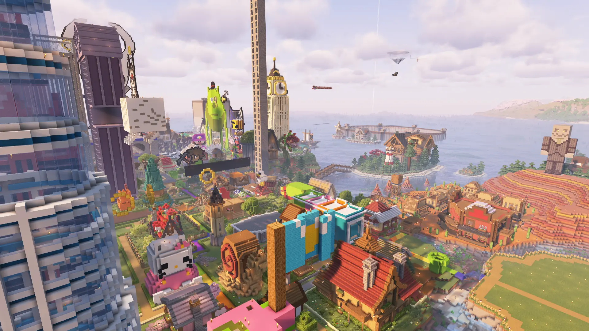 A zoomed out image of the entire Silly City of MarkCraft