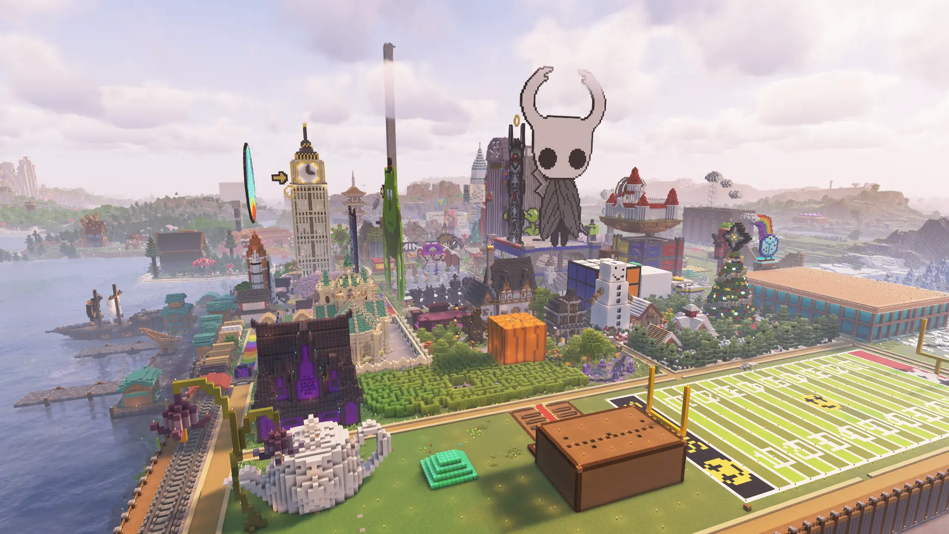 A zoomed out image of the entire Silly City of MarkCraft